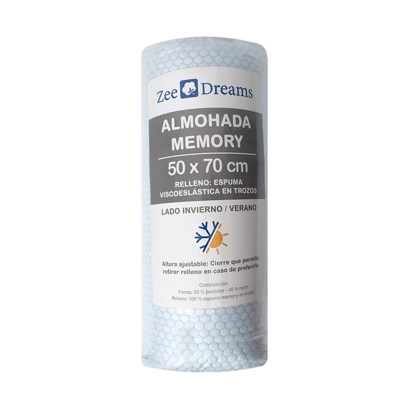 Almohada Con Memoria 50×70 Lado Invierno/ Verano